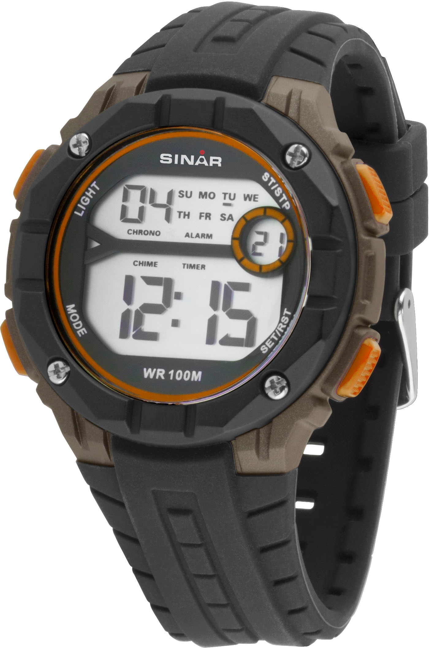 SINAR Chronograph »XE-56-9«, Armbanduhr, Quarzuhr, Herrenuhr, digital, Datum, Stoppfunktion