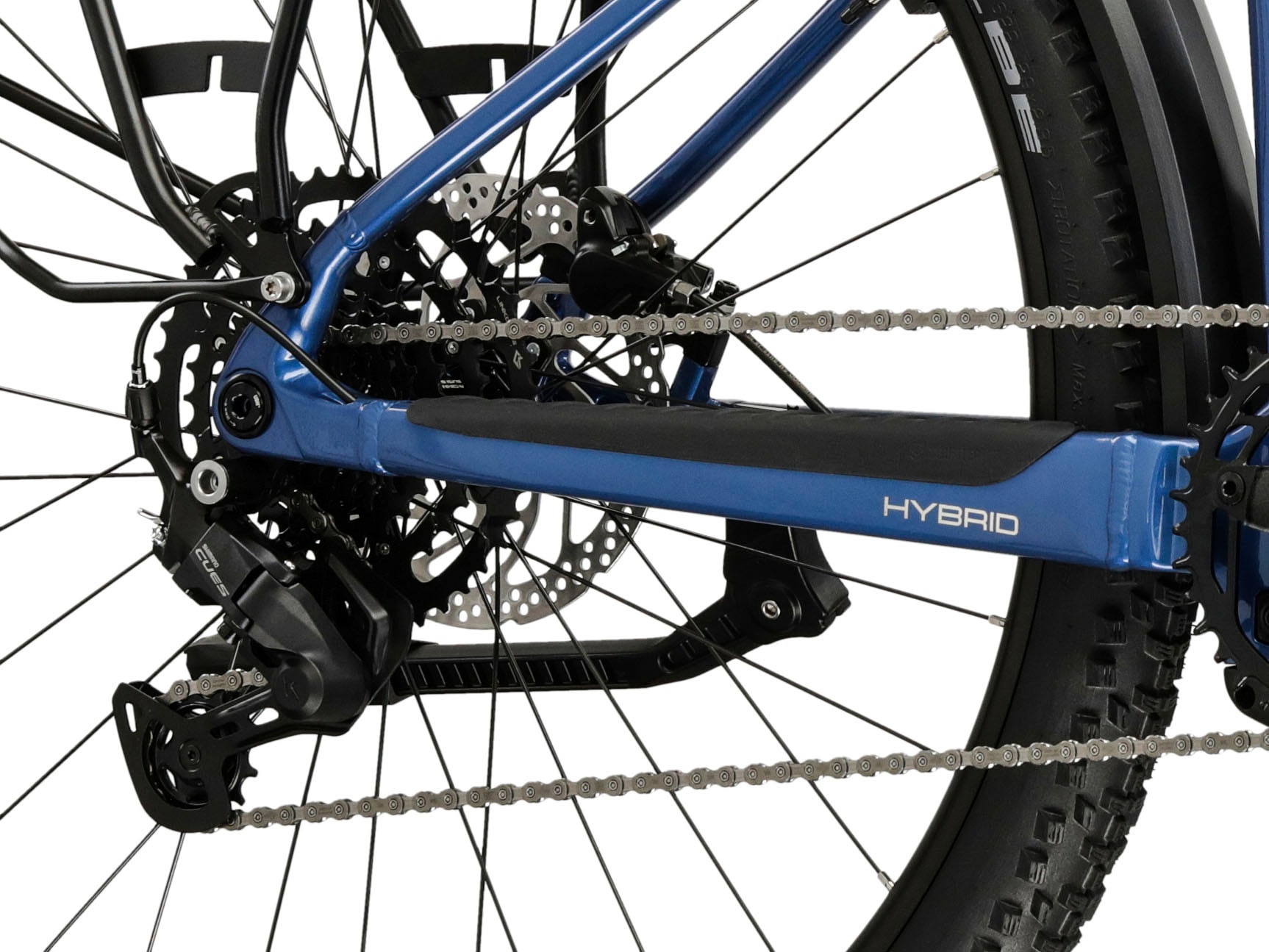 Kross »Influx Hybrid SUV 2.0 16,7Ah / BOSCH 600 Wh 29" blau 9 Gänge 2026« 9 Gang Shimano CUES U4000 Schaltwerk Kettenschaltung Mittelmotor 250 W BOSCH PERFORMANCE LINE PX Mittelmotor