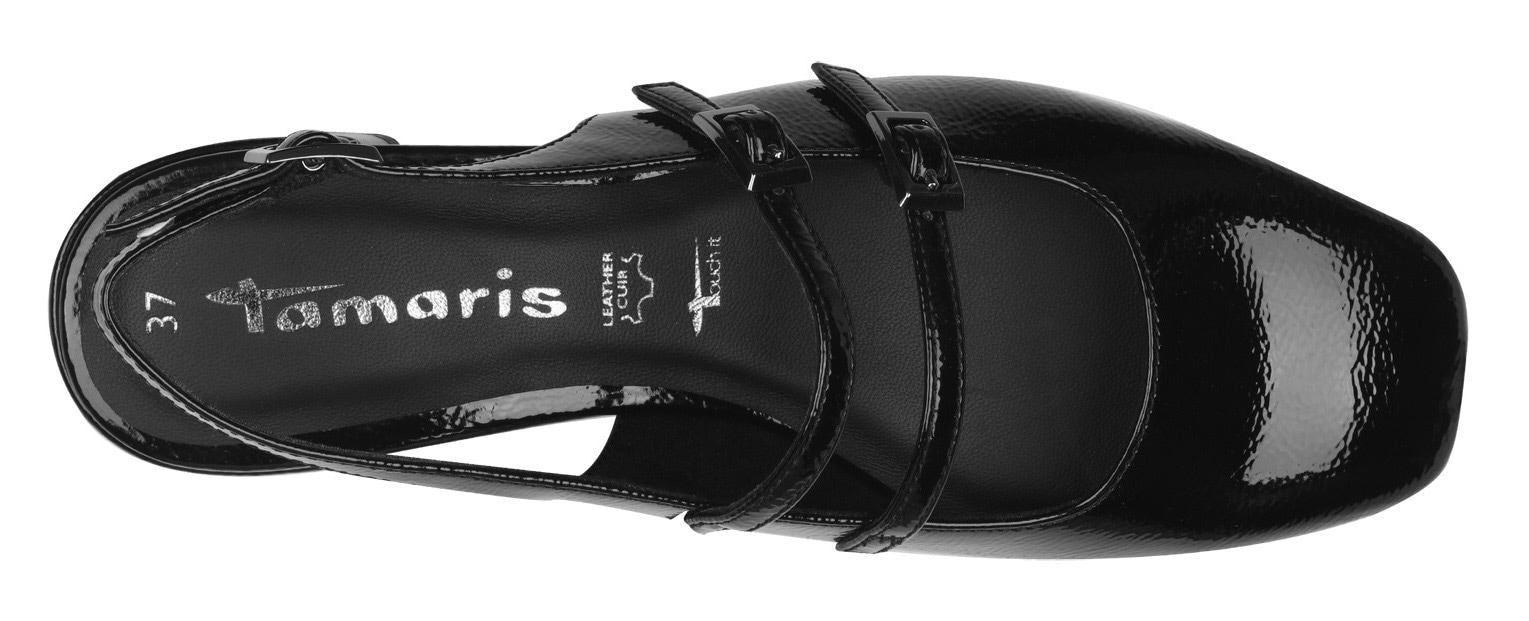 Tamaris Slingpumps, Blockabsatz, Abendschuh in modischer Karreeform