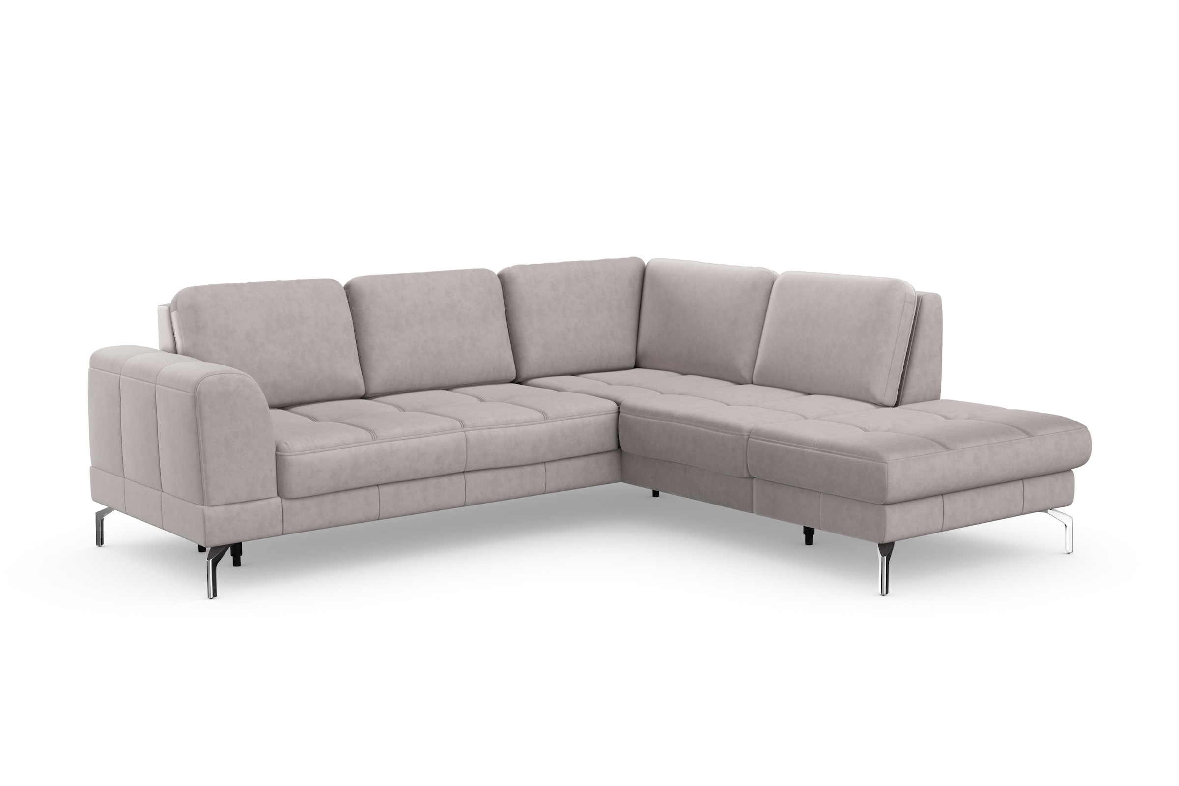 sit&more Ecksofa »Bendigo L-Form«, inklusive Sitztiefenverstellung, Bodenfreiheit 15 cm, in 2 Fußfarben