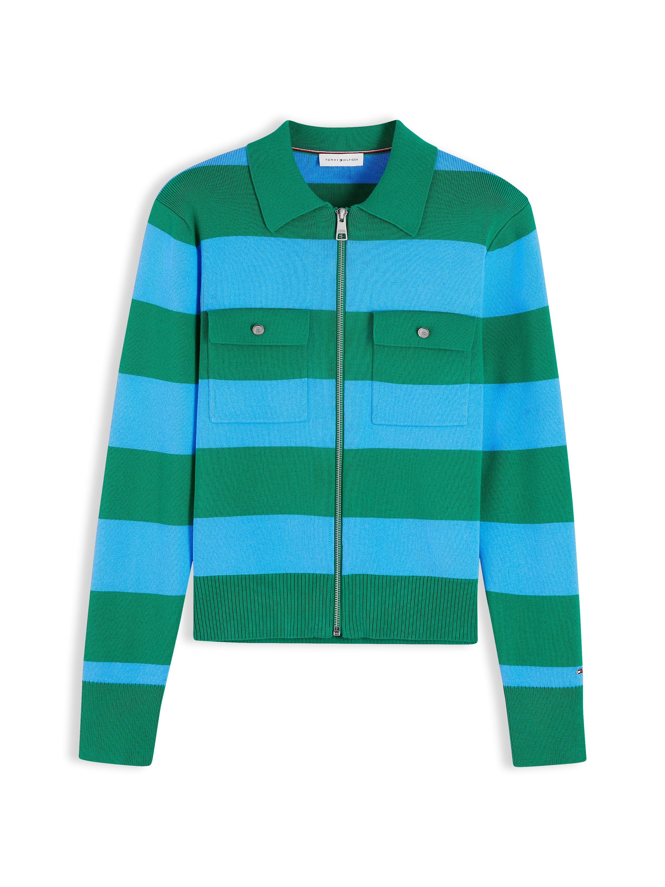 Tommy Hilfiger Strickjacke »COTTON FULL NEEDLE REG JACKET« Baumwollmischung