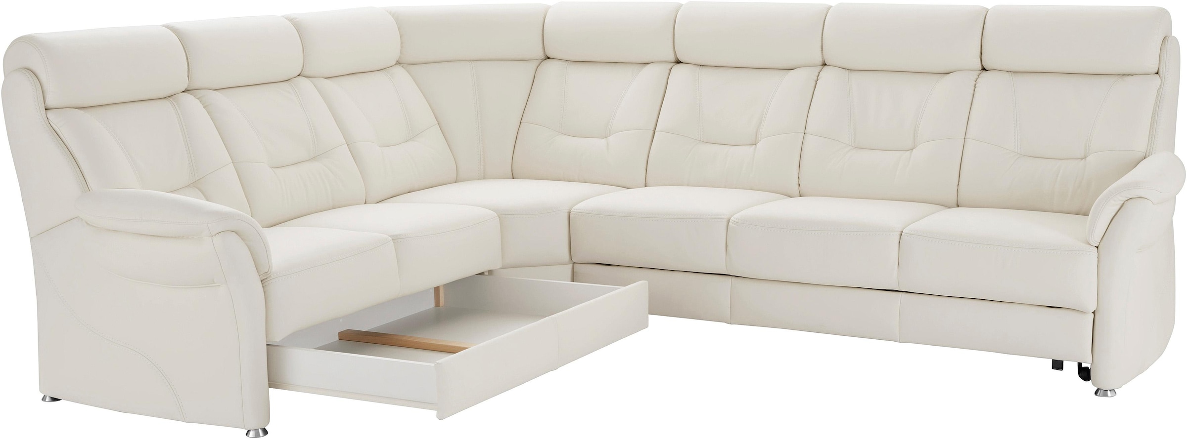 Places of Style Ecksofa »Sardinien L-Form«, mit Kopfteilverstellung, wahlweise mit Bettfunktion