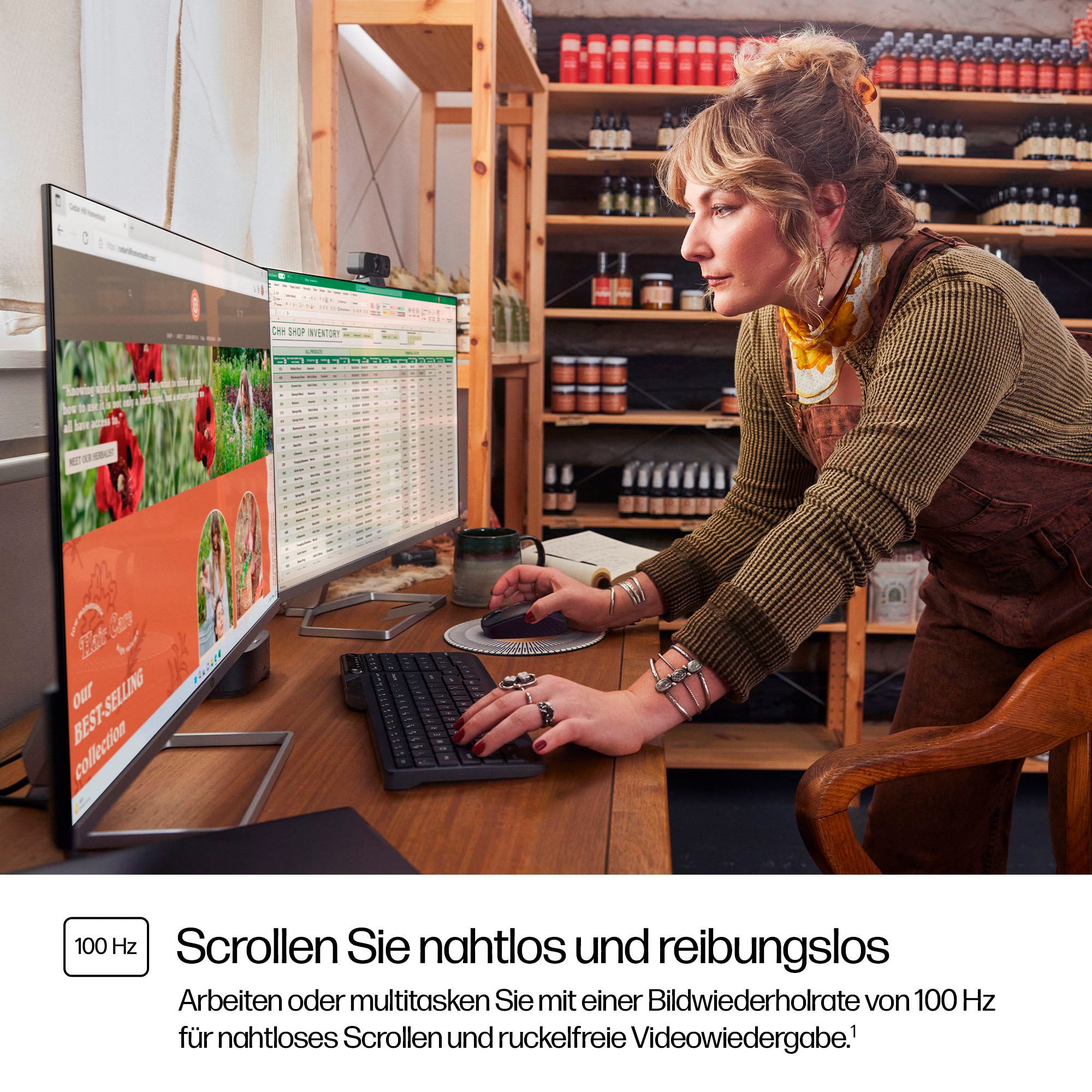 HP LED-Monitor »527sf (HSD-0173-K)«, 69 cm/27 Zoll, 1920 x 1080 px, Full HD, 5 ms Reaktionszeit, 100 Hz