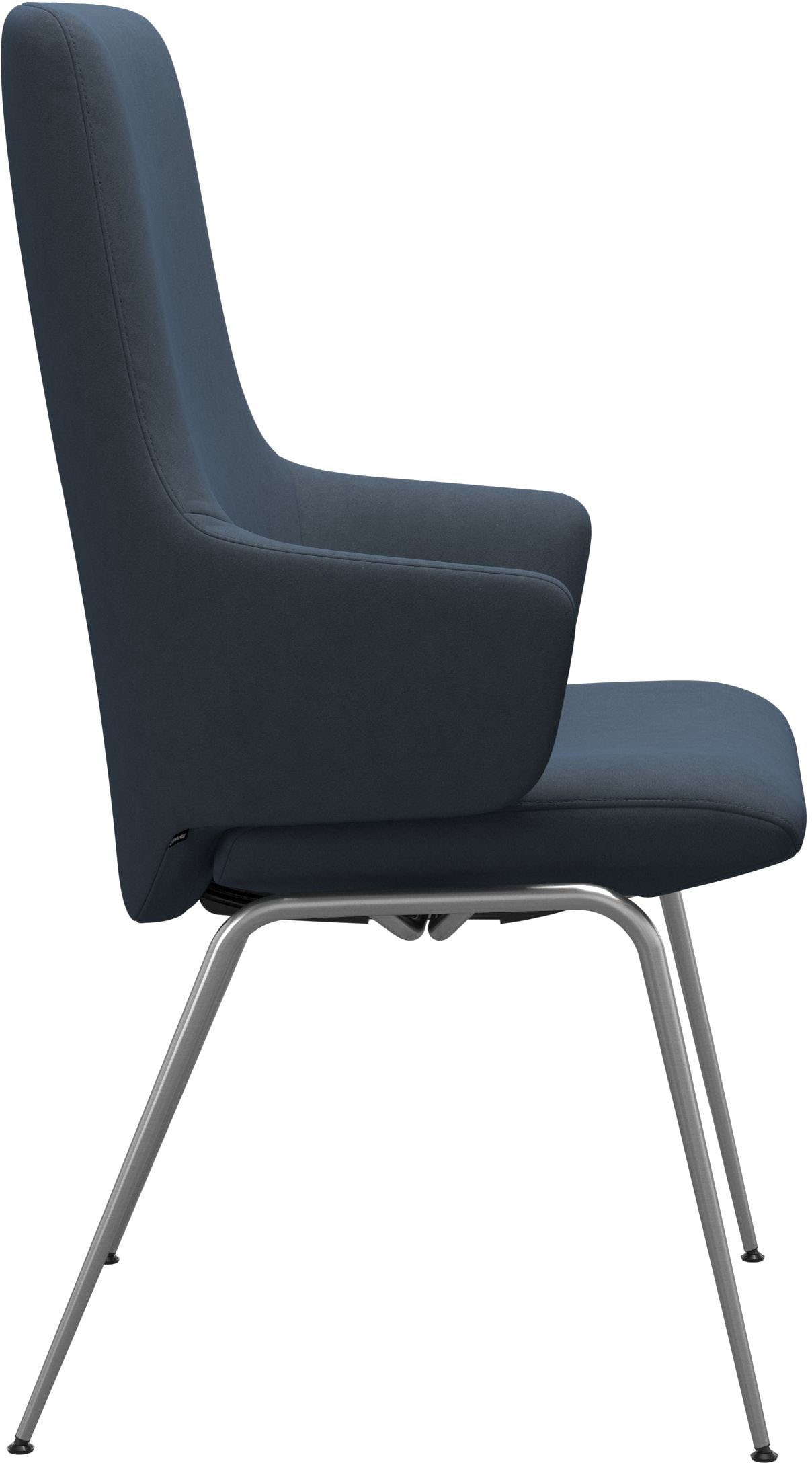 Stressless® Polsterstuhl »Laurel«, Microfaser DINAMICA, High Back mit Armlehne, Größe L, mit Beinen aus Stahl in Chrom matt