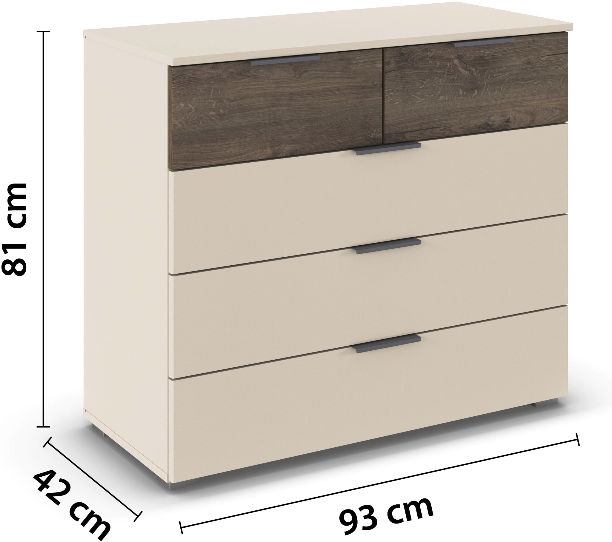 rauch Schubkastenkommode »Sideboard Kommode Schubladenkommode TARRAGONA«, mit 5 geräumigen Schubladen in trendigen Farben MADE IN GERMANY