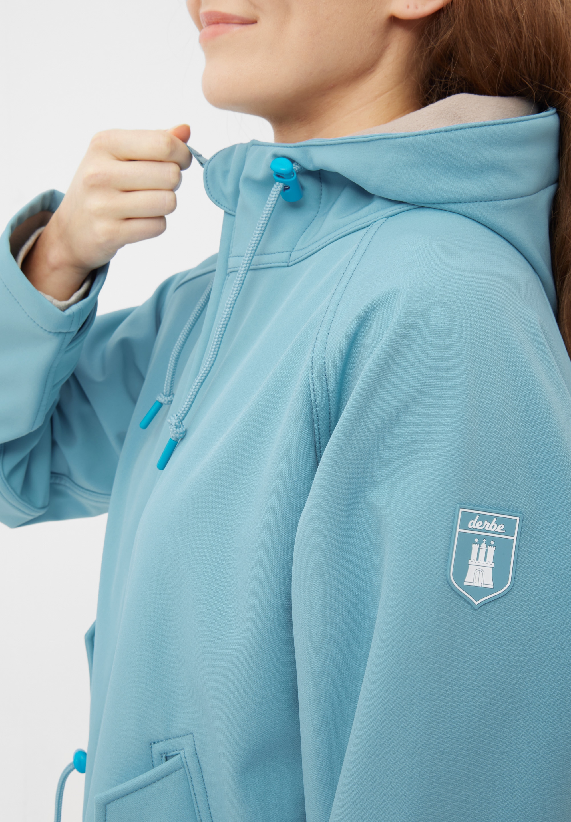 Derbe Softshelljacke »Island Friese«, wasserabweisend, winddicht, Kapuze