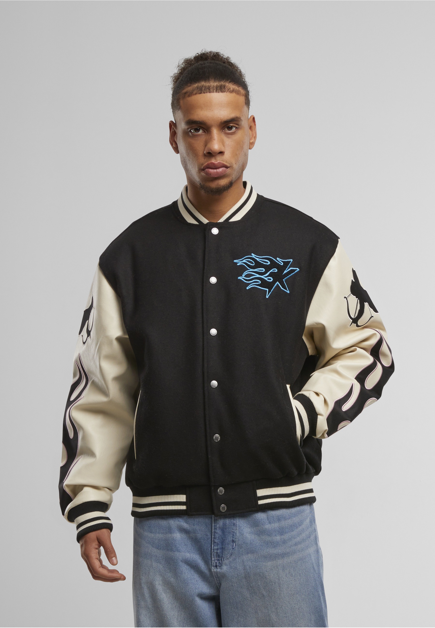 Karl Kani Collegejacke »Karl Kani Kani Amor Flames College Jacket« 1 Stk. tlg. ohne Kapuze