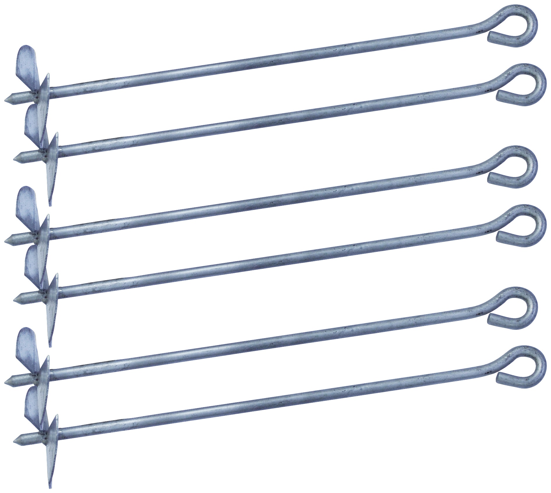 WEKA Kinder Bodenanker "Tabaluga Befestigungsanker – Set 2", B/H/T: 52cm, silber, Stahl, Bodenanker, 6 Stück, 52 cm