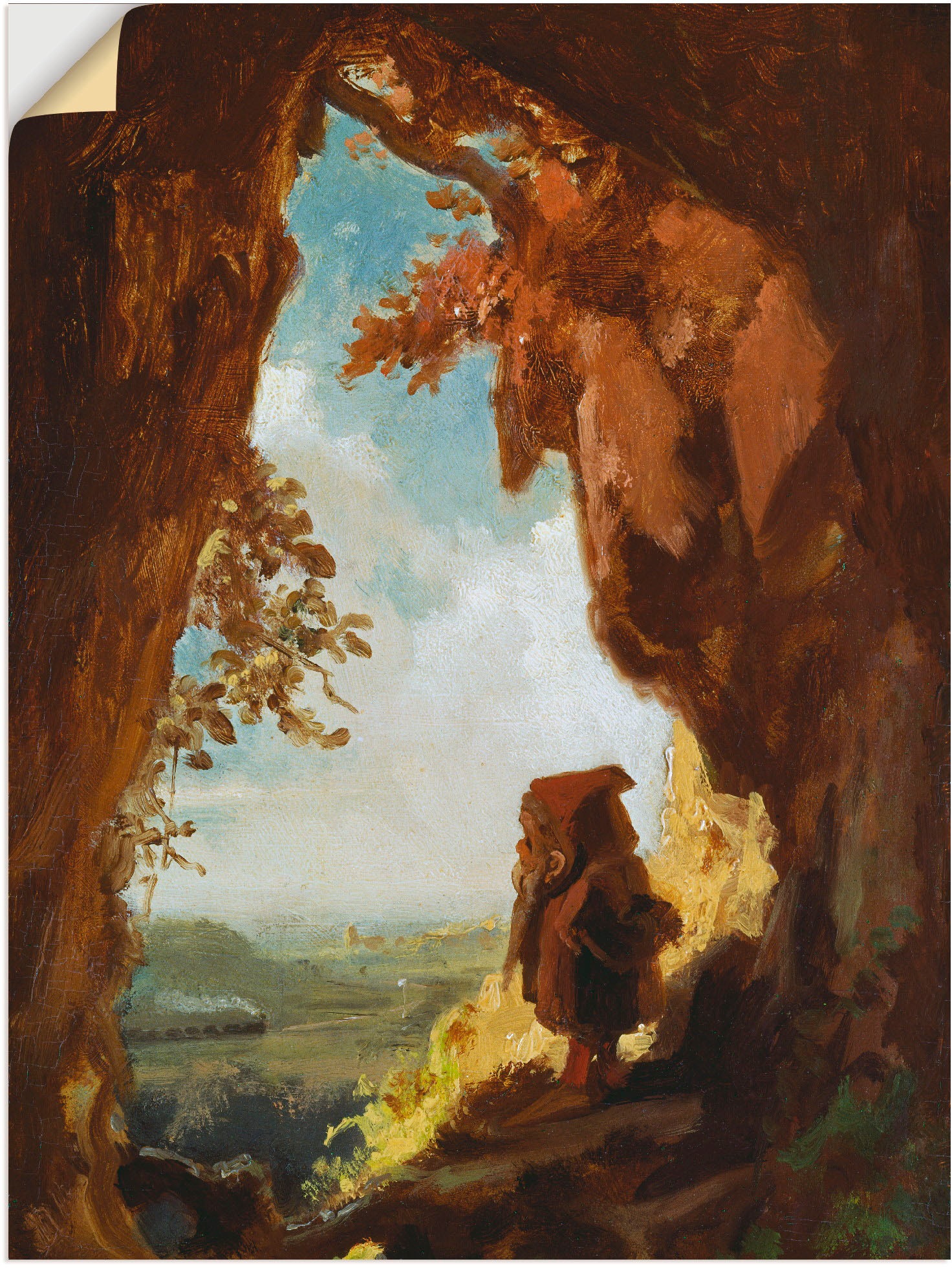 Artland Wandbild »Gnom, Höhle erste Höhlen, Größen bestellen versch. Leinwandbild, | Wandaufkleber die als St.), oder BAUR (1 Poster in Eisenbahn«