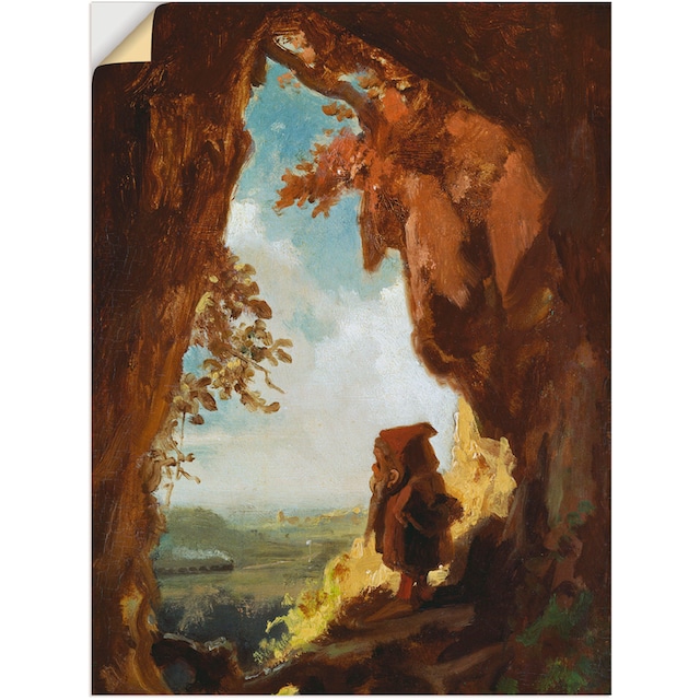 Artland Wandbild »Gnom, Höhle die erste Eisenbahn«, Höhlen, (1 St.), als  Leinwandbild, Wandaufkleber oder Poster in versch. Größen bestellen | BAUR