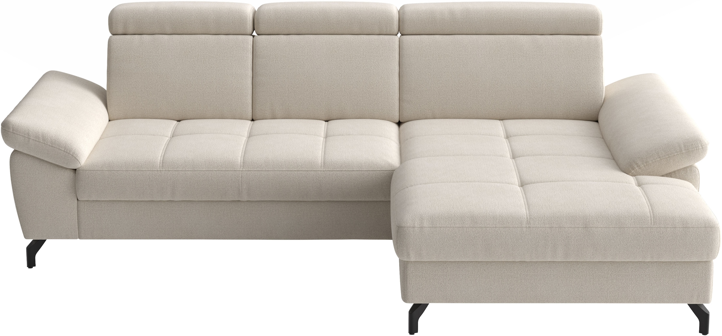 sit&more Ecksofa "Vanity, L-Form, B: 264 cm," Inkl.Sitz-,Kopf-und Armteilverstellung