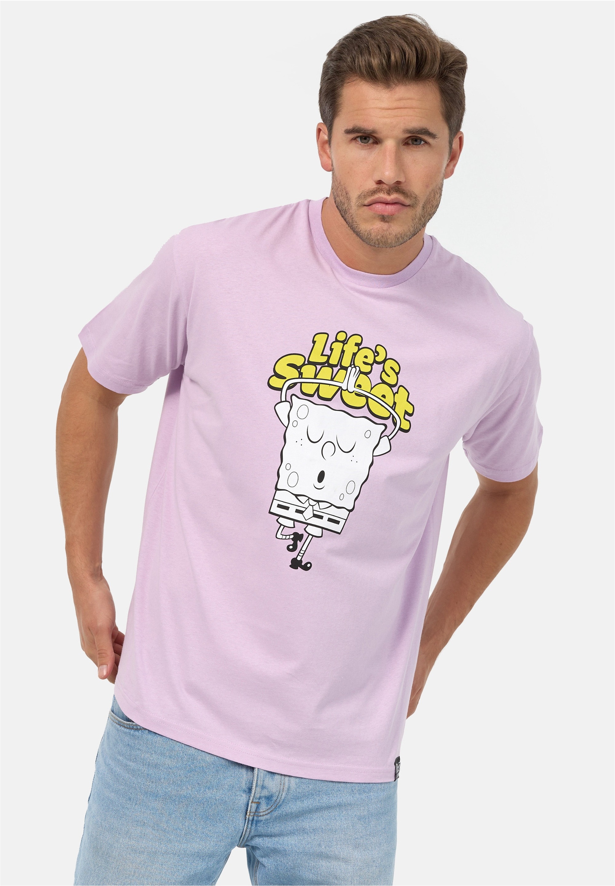 Recovered T-Shirt »SpongeBob Lifes Sweet Relaxed«, (1 tlg.), im lockeren Schnitt