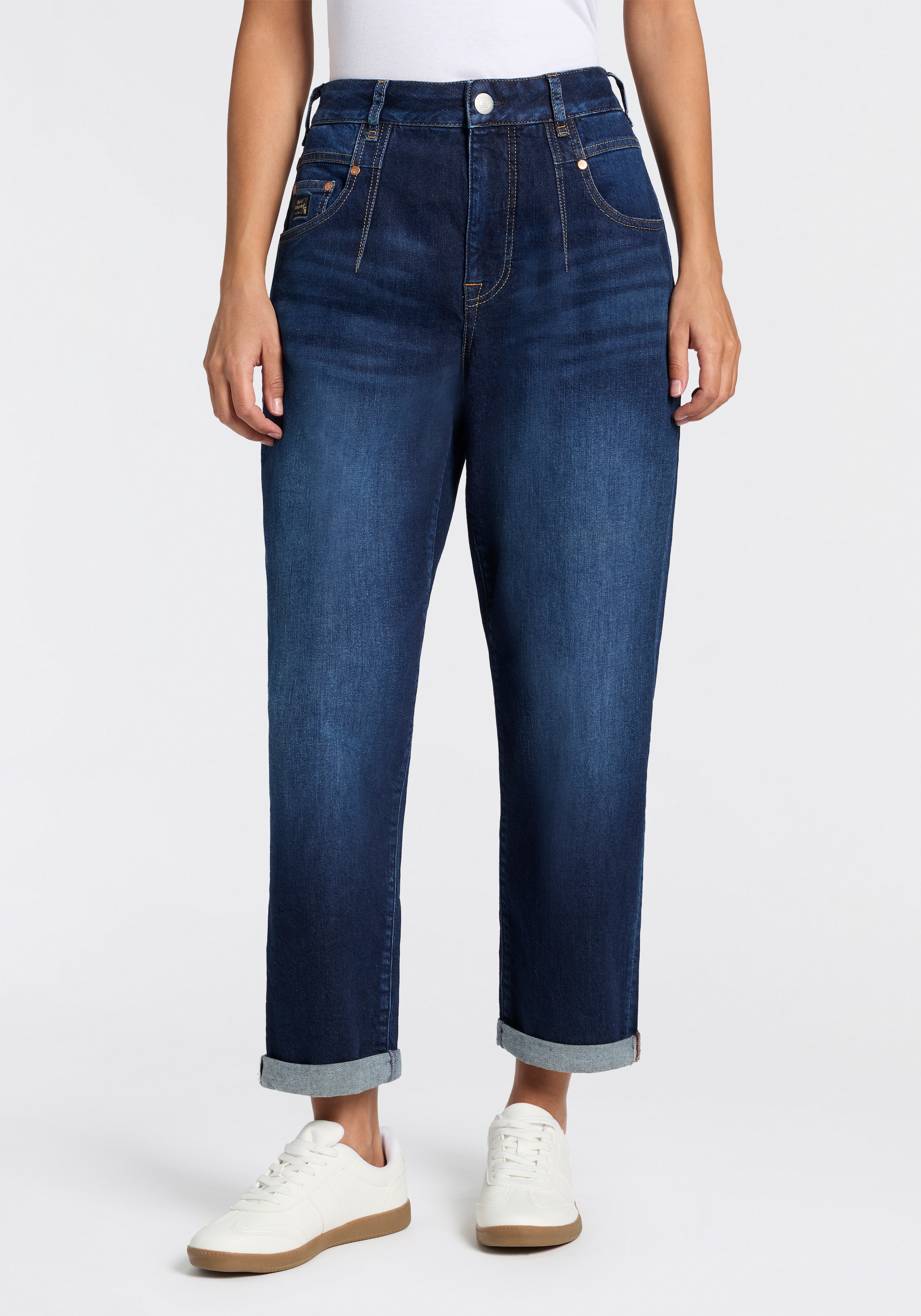 Herrlicher 5-Pocket-Jeans »Brooke Denim Stretch« im Loose Fit, Cropped-Länge