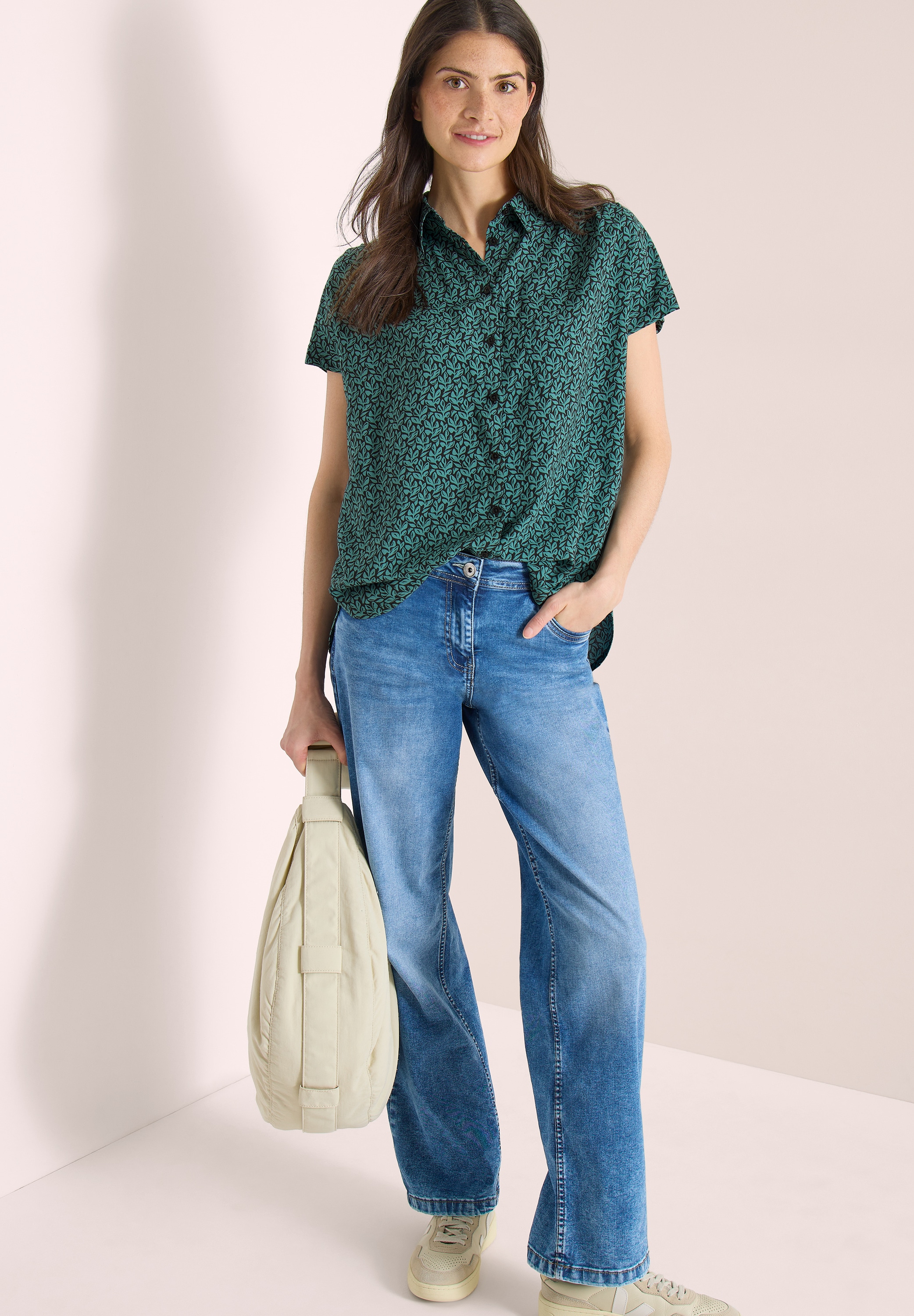 Cecil Kurzarmbluse aus softer Viskose günstig online kaufen