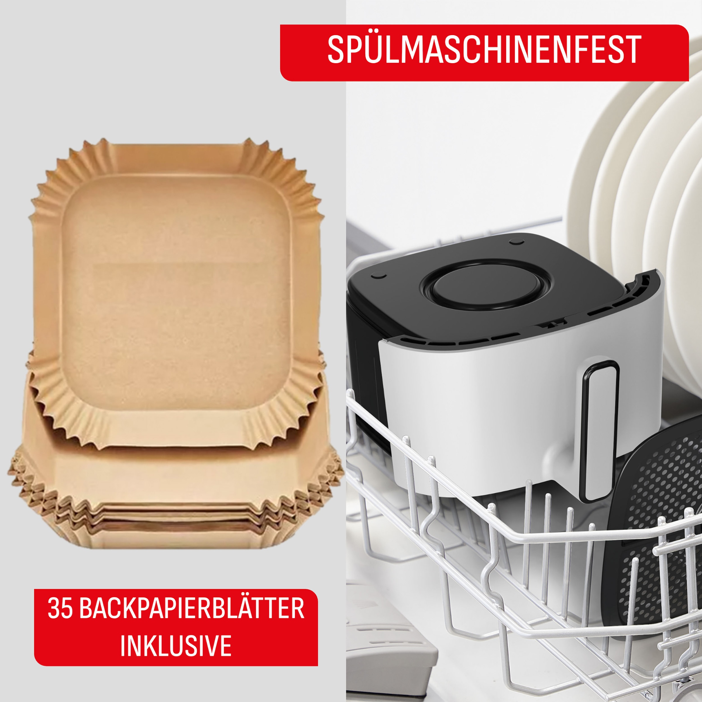 Tefal Heißluftfritteuse »Easy Fry Pop« 5 L, 1 kg, 10 automatische Programme, inkl. 35 Backpapierblätter