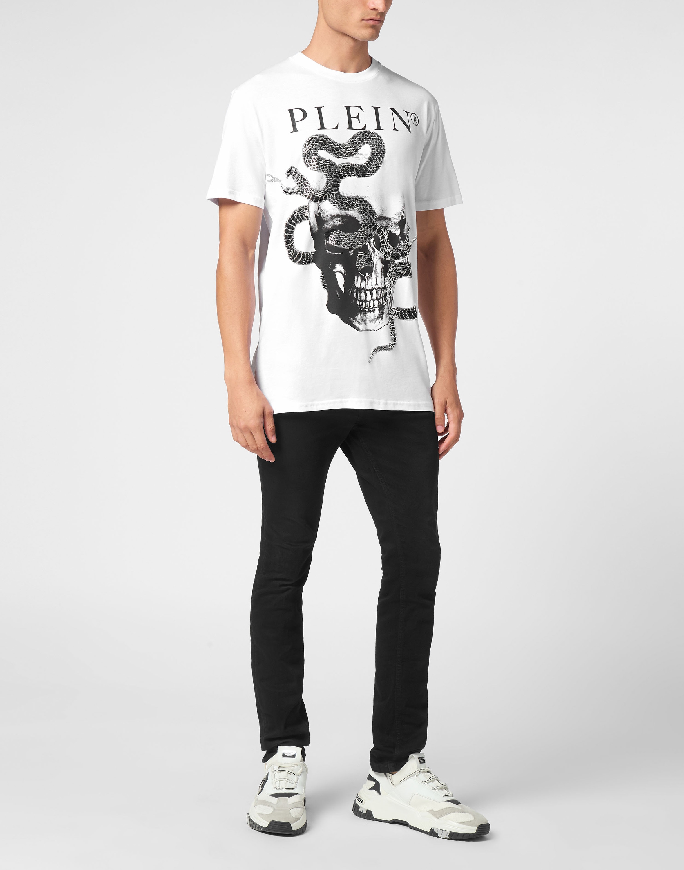 PHILIPP PLEIN T-Shirt »Snake Mit Schmucksteinen«