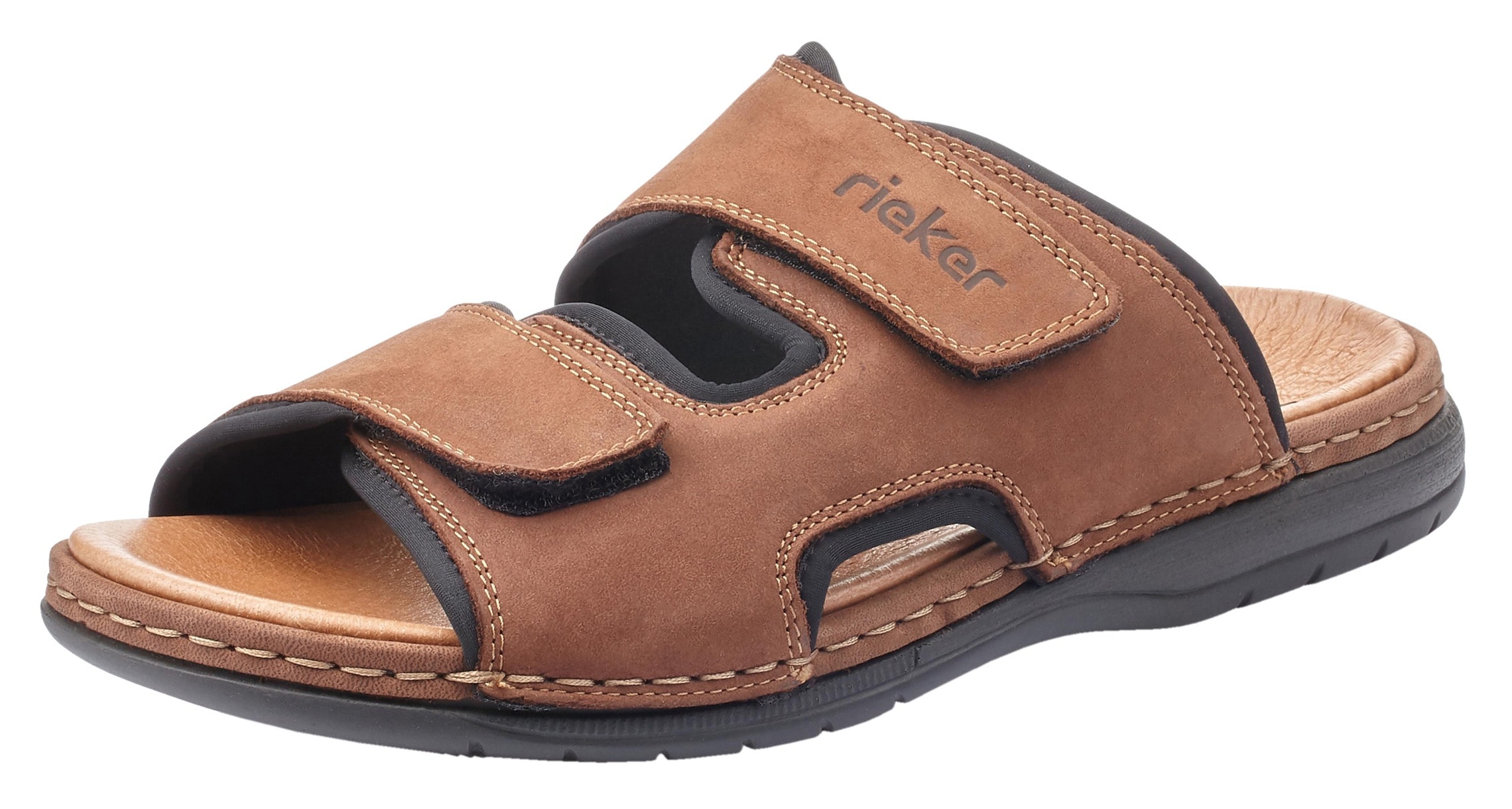 Rieker Pantolette, Hausschuh, Sommerschuh, Urlaubschuh mit dezentem Logosch günstig online kaufen