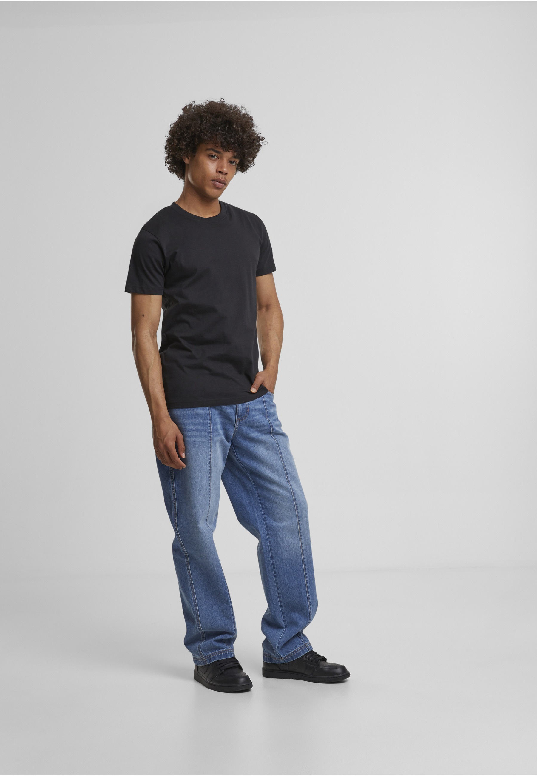 URBAN CLASSICS Bequeme Jeans »Urban Classics Wide Leg Denim With Dividing Seams«