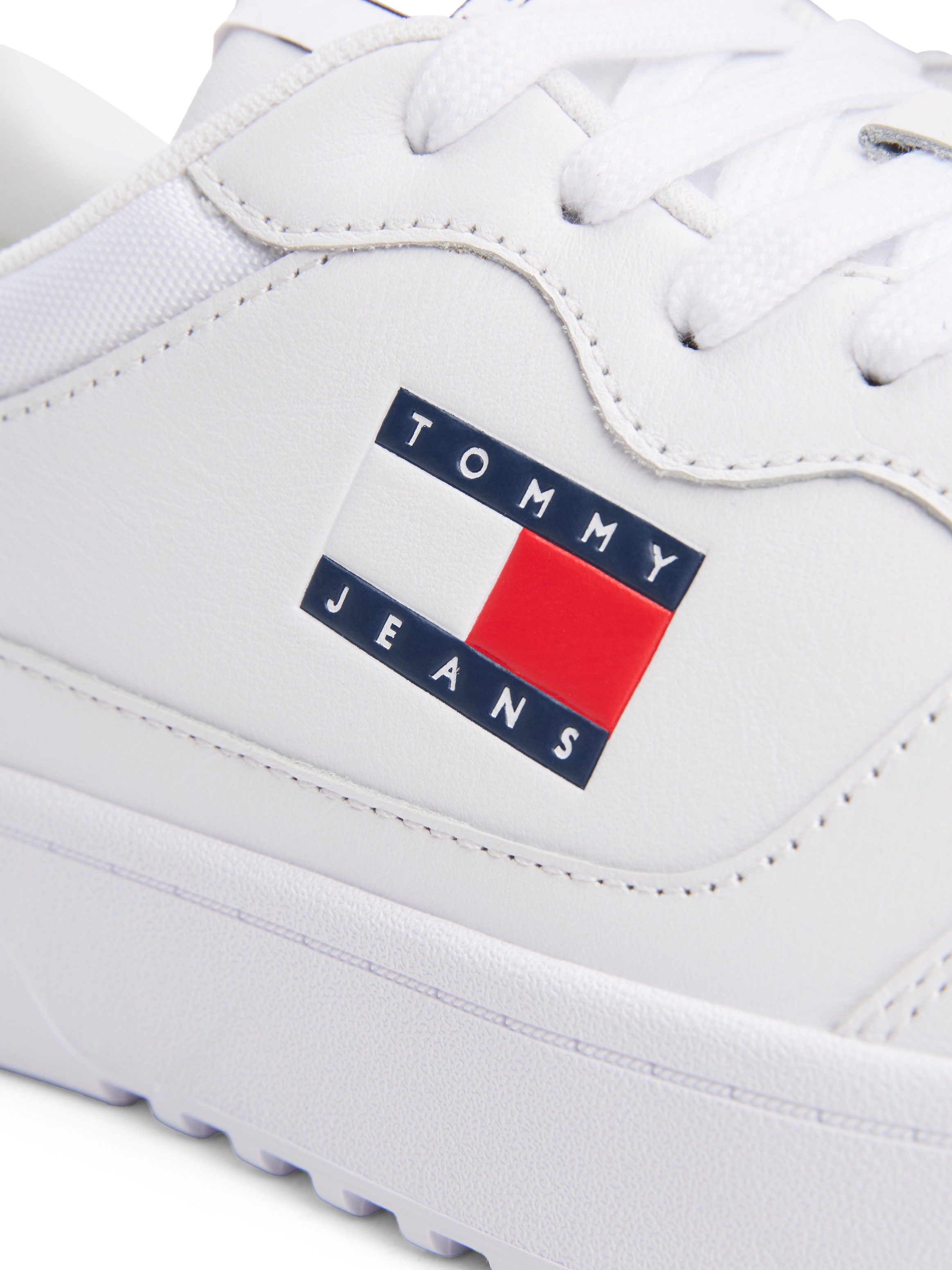 Tommy Jeans Sneaker »(NEW) TJM CUPSOLE LEATHER ESS«, Freizeitschuh, Halbschuh, Schnürschuh im Basket-Look