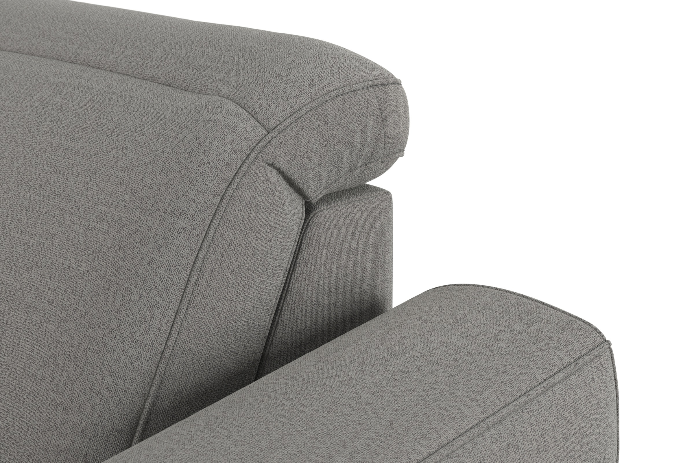 sit&more Ecksofa »Dundee L-Form«, mit Federkern und Massivholzfüßen, wahlweise mit Kopfteilverstellung
