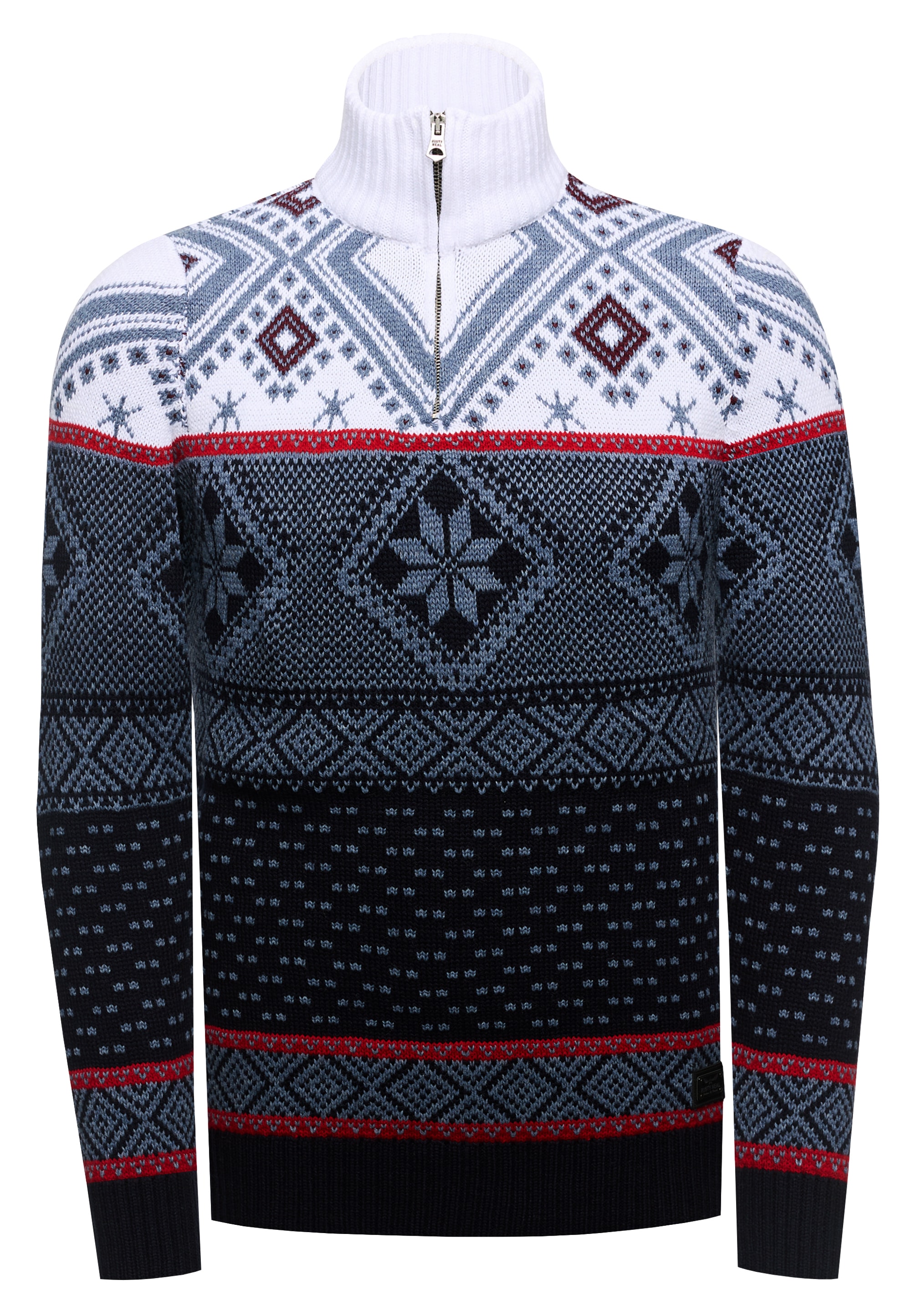 Rusty Neal Strickpullover, mit winterlichem Muster