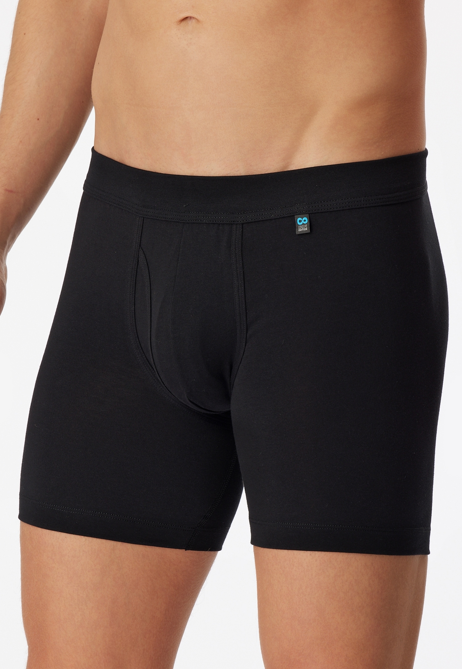 Schiesser Lange Unterhose »Long Life Cotton« mit Eingriff, Cotton-Mix, elastischer Bund