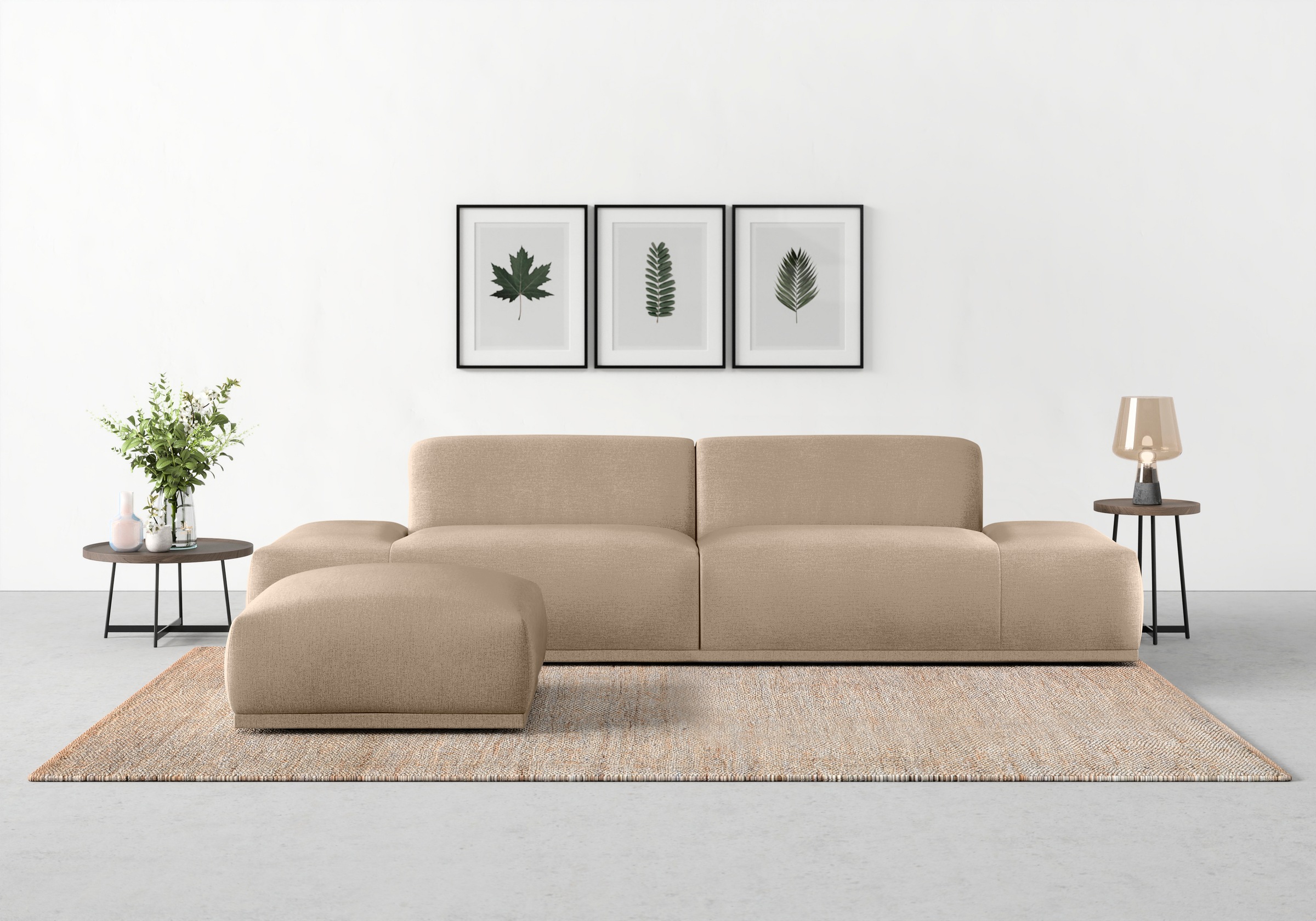 TRENDMANUFAKTUR Big-Sofa »Braga, toller Sitzkomfort, Designsofa«, in moderner Optik, mit hochwertigem Kaltschaum