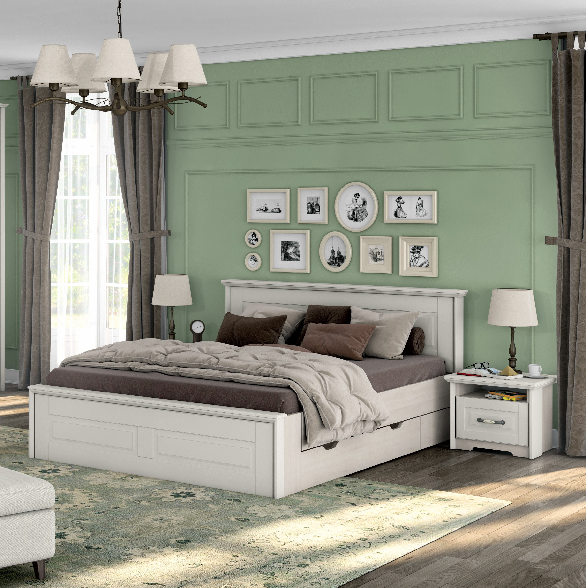 Thumbnail - Home affaire Bettschubkasten "Evergreen,Schublade auf Rollen für ausreichend Stauraum unter dem Bett", Ergänzung für das...