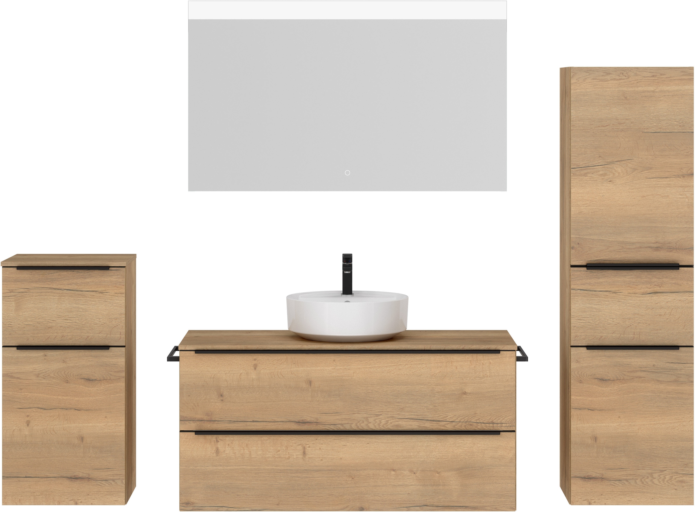 nobilia Badmöbel-Set "Alvene", (4 St., vormontiert, mit Soft-Close), inkl. günstig online kaufen