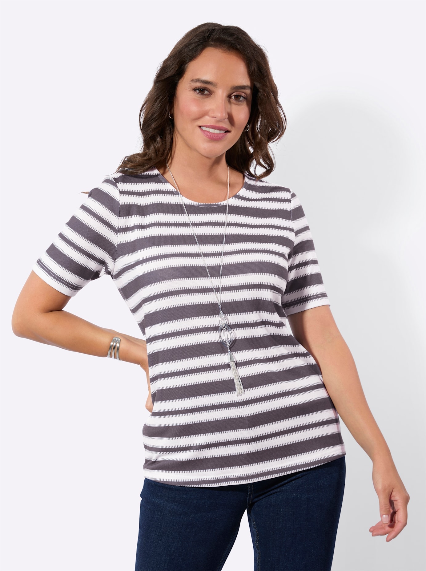 Casual Looks Rundhalsshirt »Kurzarm-Shirt« 1 tlg.