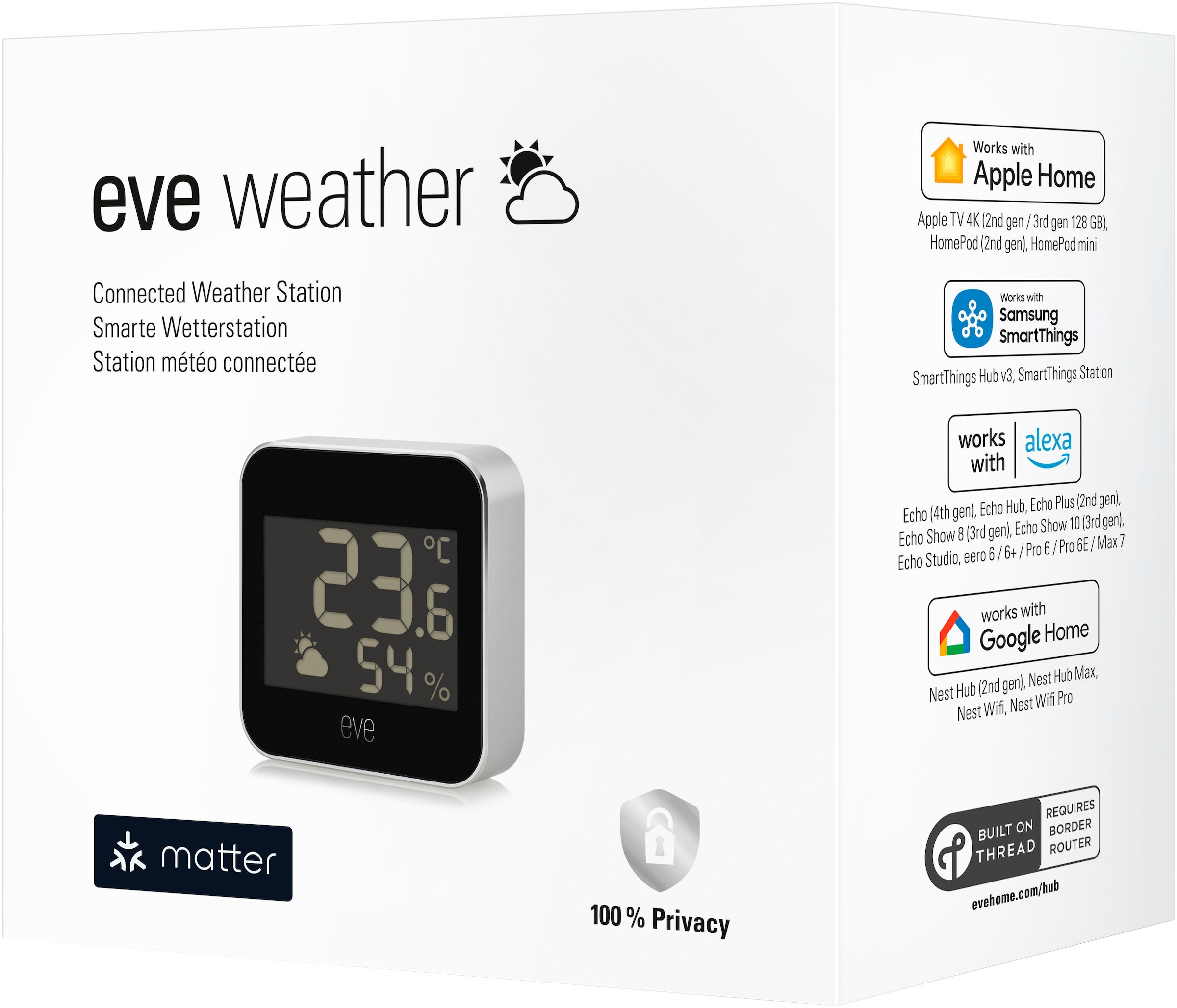 EVE Sensor »Weather (HomeKit) 2er Pack«, (Packung, 2 St.)