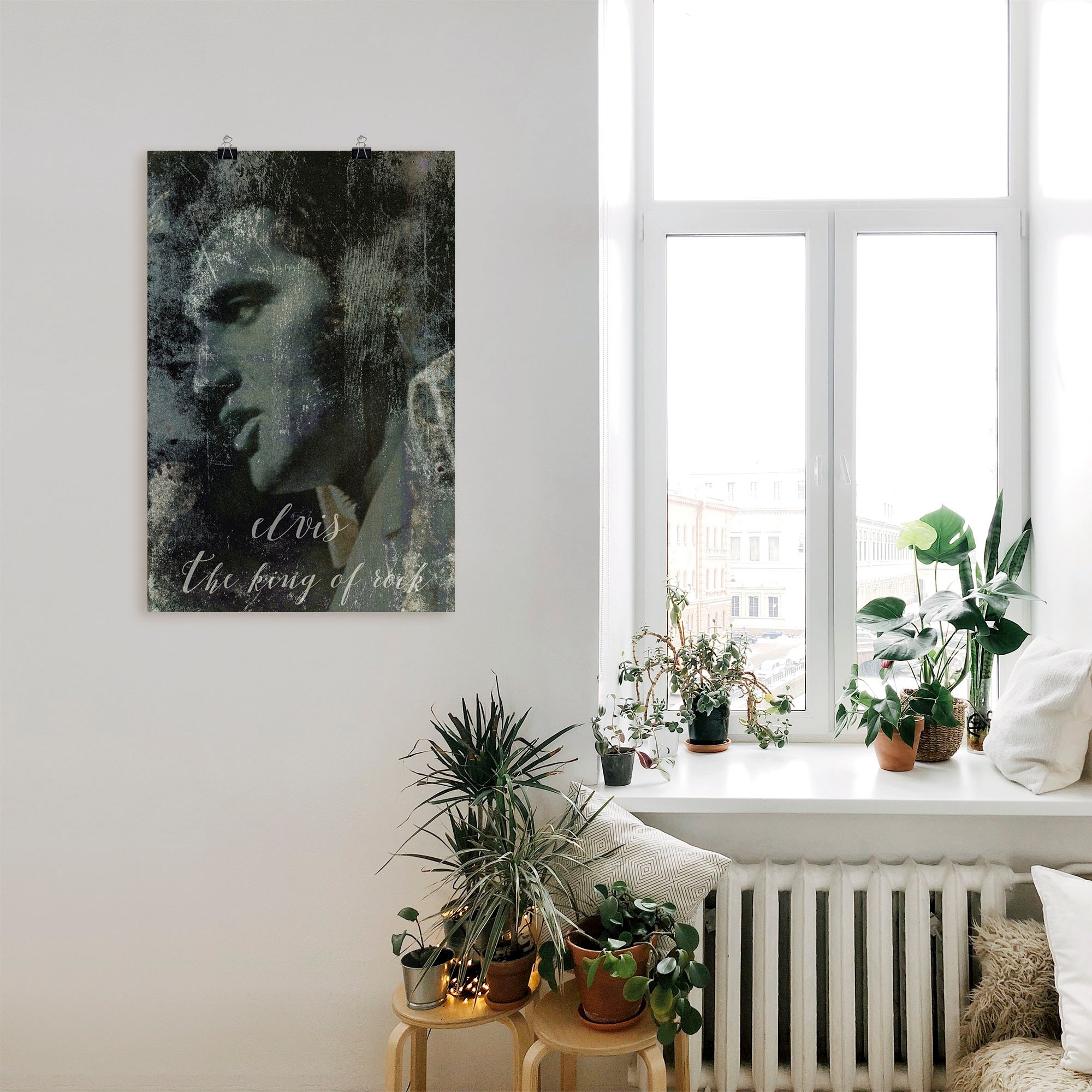 Artland Wandbild »Elvis the King«, Musiker, (1 St.), als Alubild, Outdoorbild, Leinwandbild, Poster, Wandaufkleber