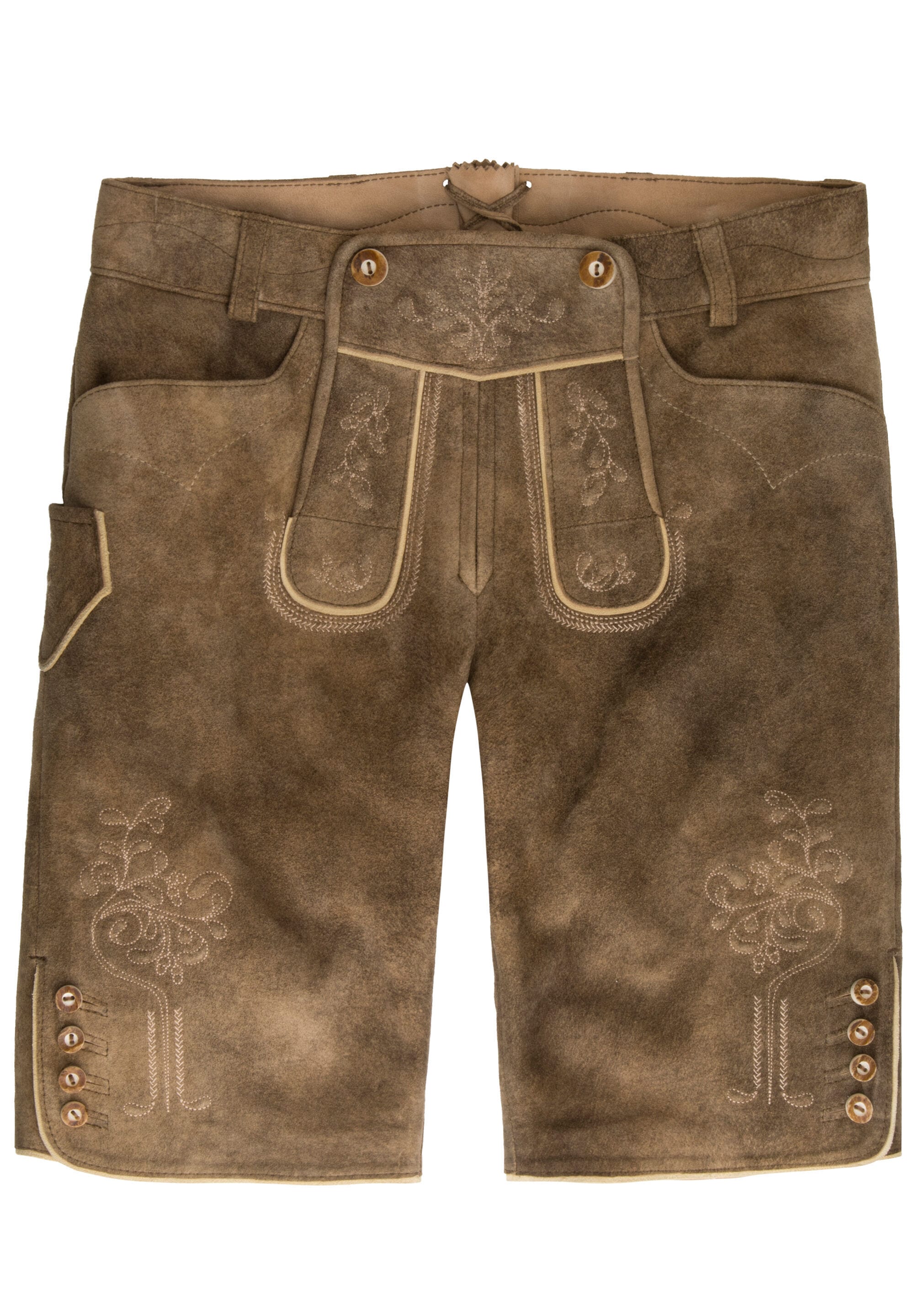 Spieth & Wensky Lederhose "Fabiola" detailreiche Stickereien an Latz und Bein