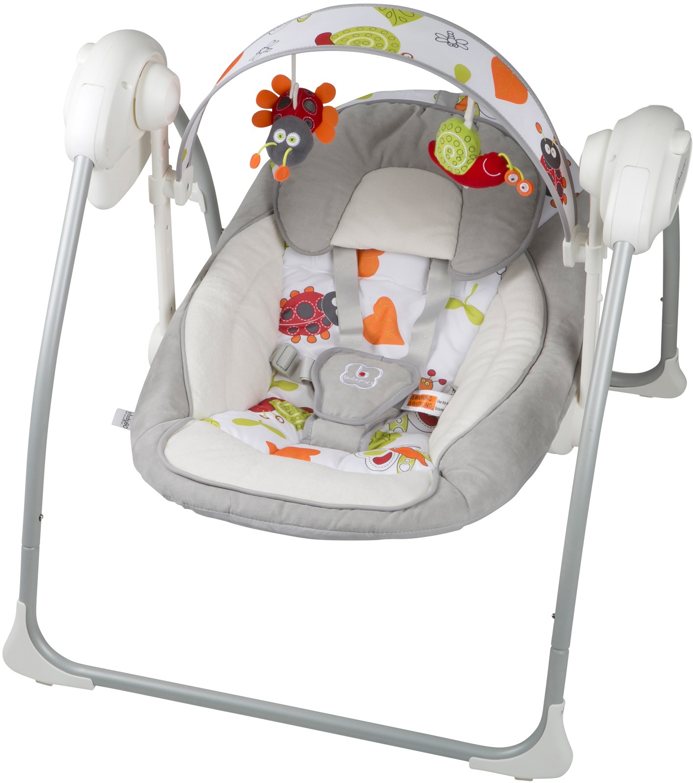 BabyGo Babywippe »Dandly, grey«, bis 9 kg, elektrisch, mit Sound