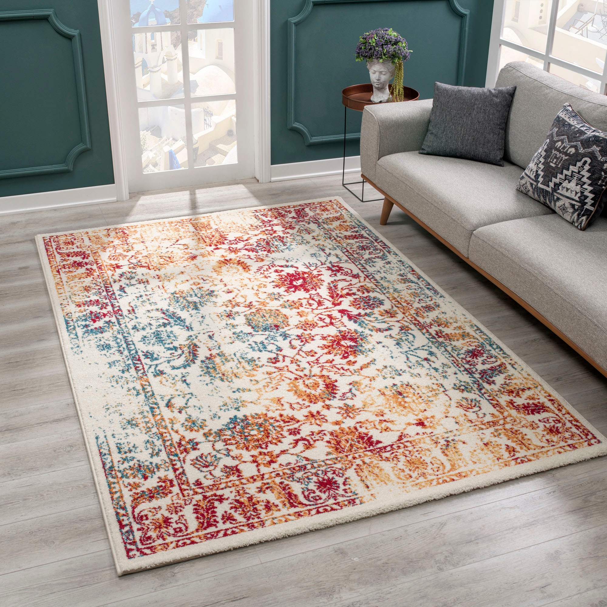 Sanat Teppich "Vintage 1606" rechteckig 13 mm Höhe Wohnzimmer, Kurzflor, Vi günstig online kaufen