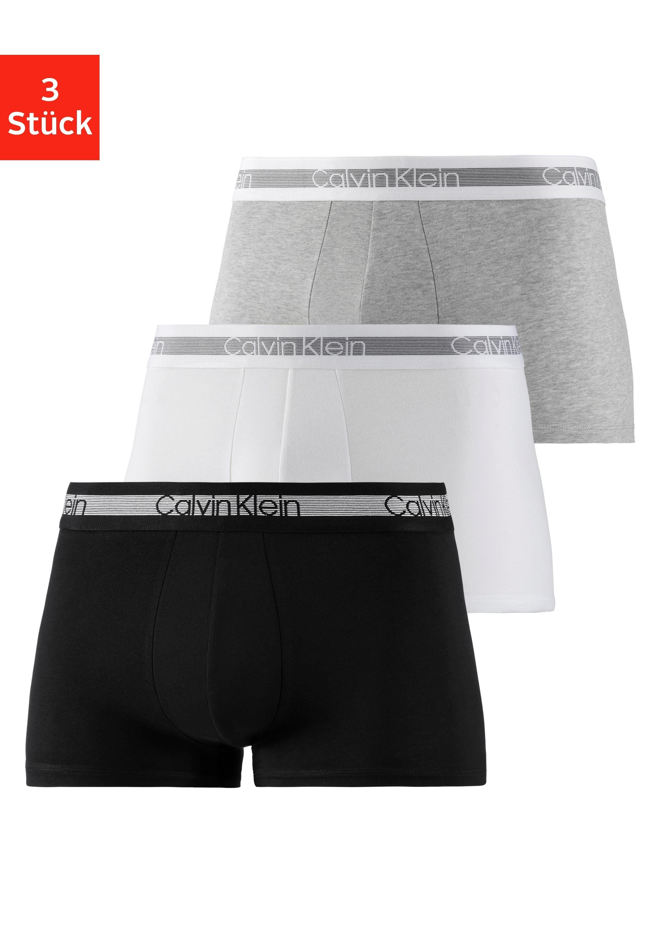 Calvin Klein Underwear Boxer »Cooling«, (3 St.), fein gestreifter Taillenbund