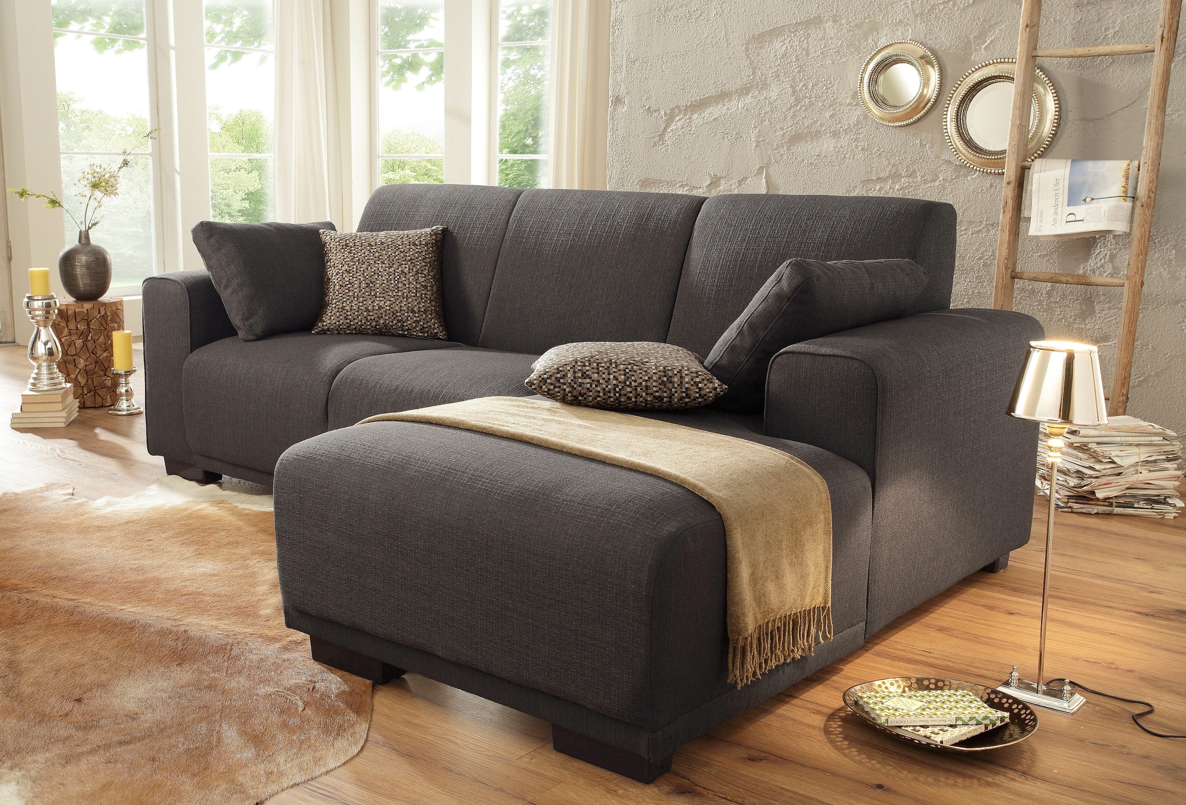 Home affaire Recamiere Ecksofa links incl. oder »Bornholm 234x162 bestellbar wahlweise Kissen, cm«, Stellmaße BAUR rechts | 2