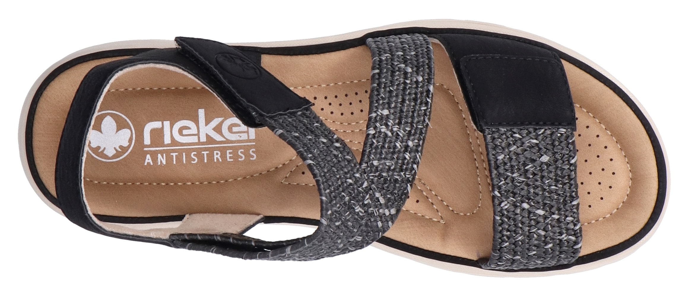 Rieker Sandale, Sommerschuh, Outdoorsandale mit regulierbaren Klettverschlüssen