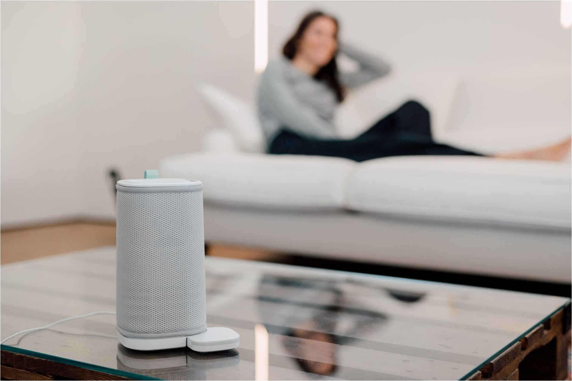Vitesy Luftreiniger »Eteria – Smarte Filtertechnologie für reine Raumluft«, für 20 m² Räume, Waschbarer Filter, Beseitigt Mikroben, Schimmel, VOCs und Viren