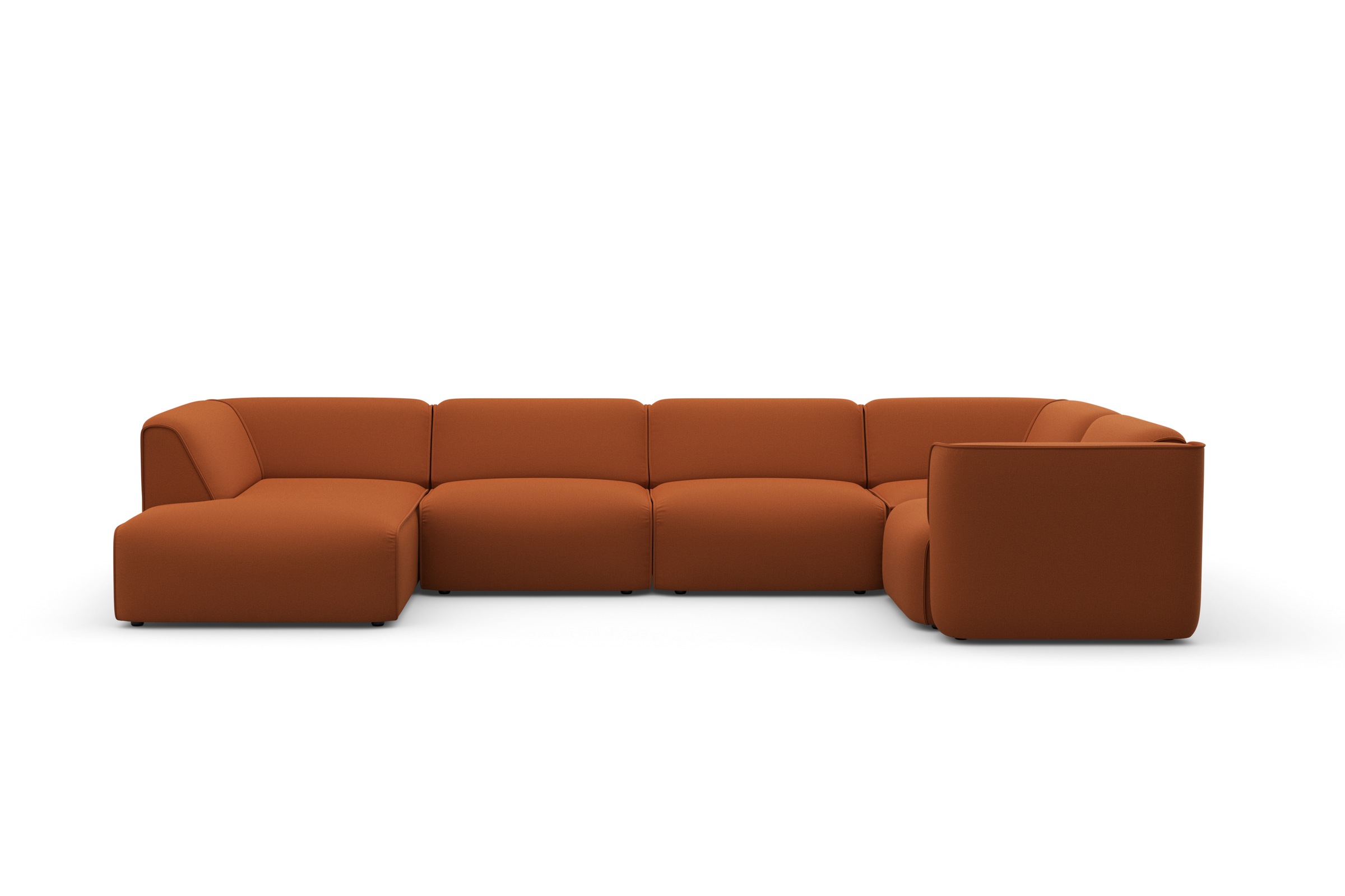 RAUM.ID Wohnlandschaft »Merid U-Form, jederzeit durch Module erweiterbar, B/T/H: 367/206/70 cm«, als Modul oder separat verwendbar, für individuelle Zusammenstellung