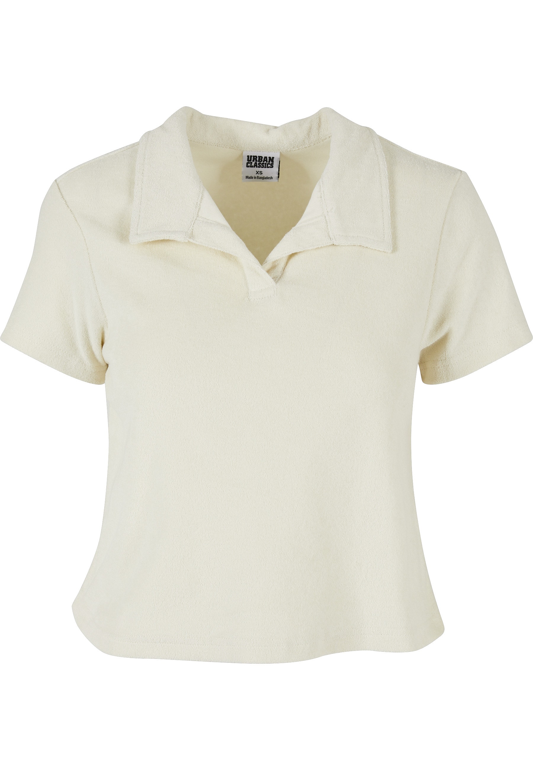 URBAN CLASSICS Kurzarmshirt "Urban Classics Damen Ladies Towel Polo Tee" 1 günstig online kaufen