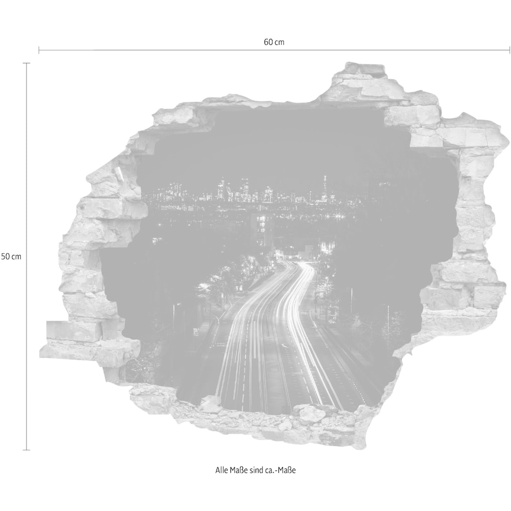 queence Wandtattoo »Straße bei Nacht«, (1 St.)
