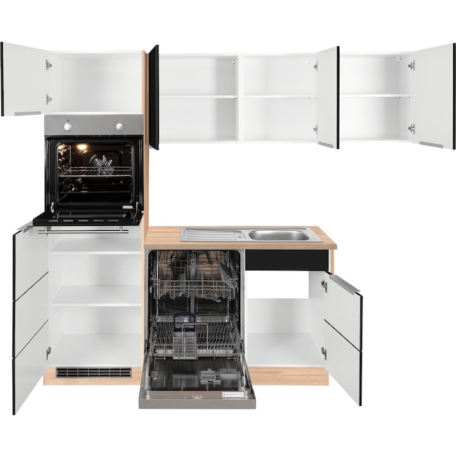 HELD MÖBEL Winkelküche »Brindisi«, mit E-Geräten, Stellbreite 230/170 cm  kaufen | BAUR