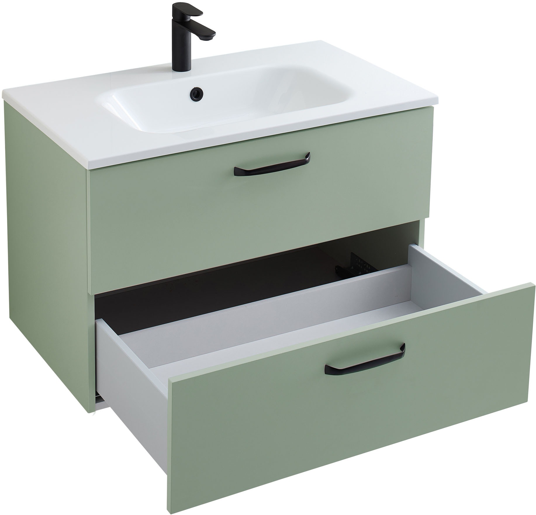 Saphir Badmöbel-Set »Quickset 500, Waschtischunterschrank mit Mineralmarmorwaschtisch« 2 Stk. tlg.