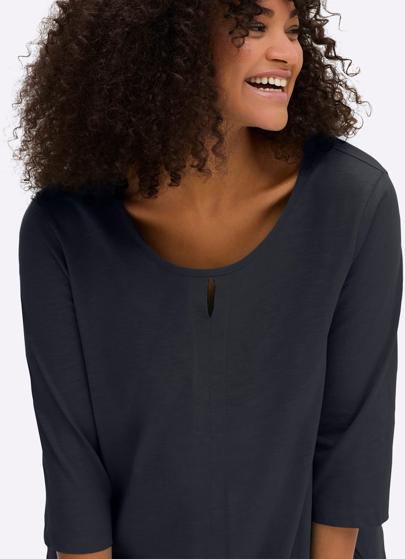 Sheego 3/4-Arm-Shirt »3/4-Arm-Shirt«, (1 tlg.)