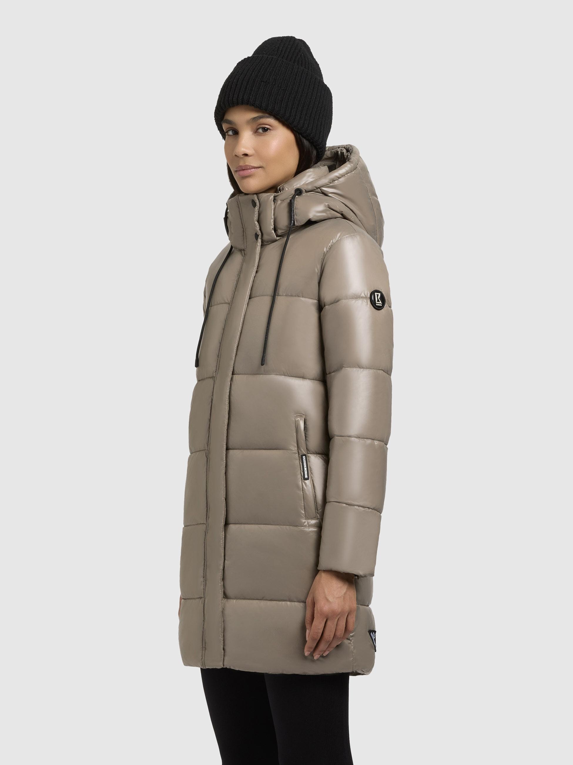 khujo Steppjacke »Jadet2-YM«, mit Kapuze, Schimmernder Winter Kurzmantel mit abnehmbarer Kapuze