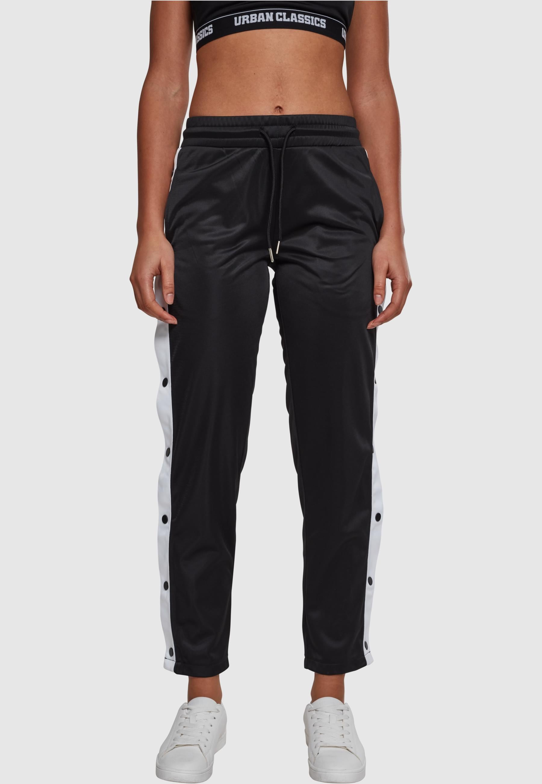 URBAN CLASSICS Stoffhose »Urban Classics Damen Ladies Button Up Track Pants«, (1 tlg.)
