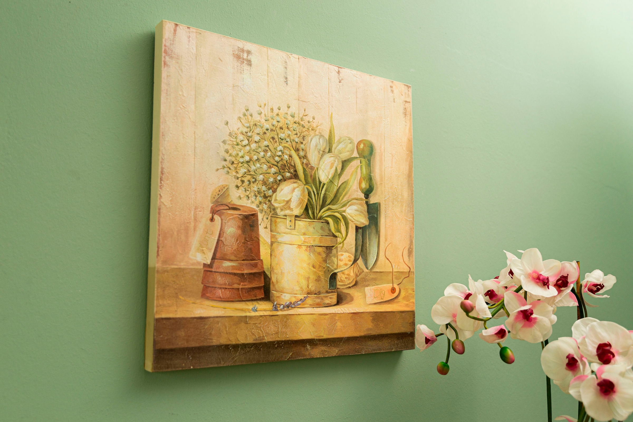 Wandbild »Elin«, Wanddeko, Motiv Blumen, 50x50 cm, Wohnzimmer