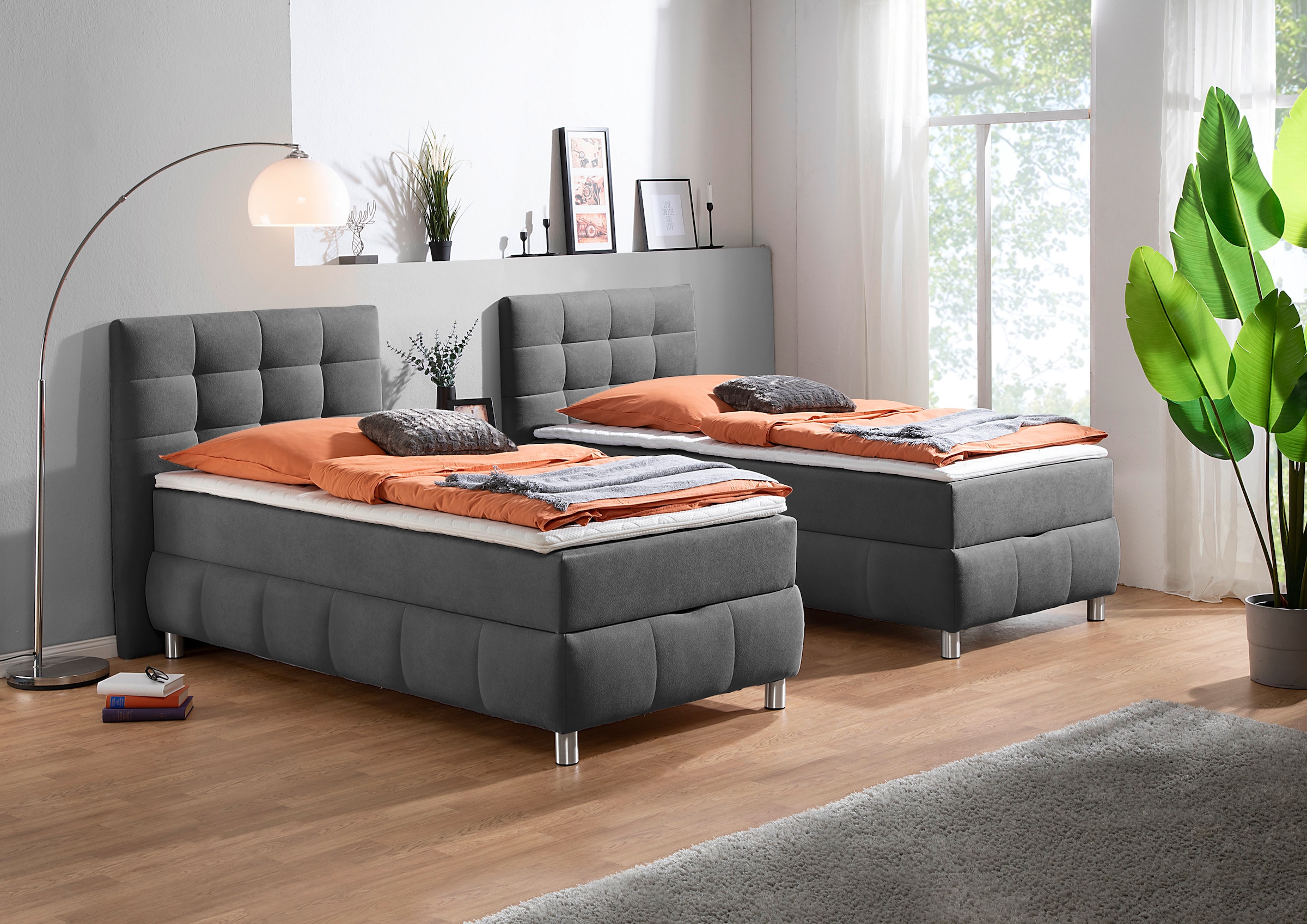 Home affaire "Marvao inkl. Bettkasten und Topper" Boxbett mit Bettkasten, inkl. Topper
