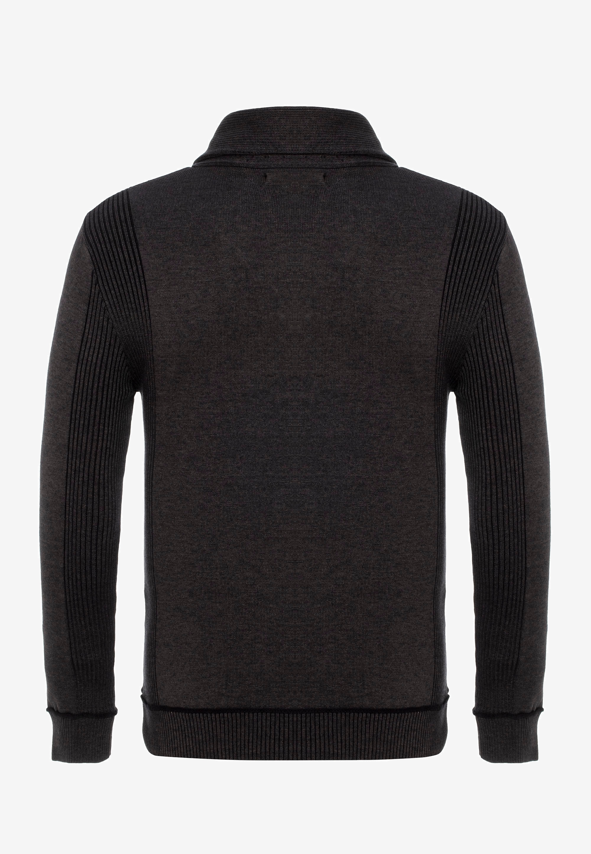 Cipo & Baxx Strickpullover, mit asymmetrischem Schalkragen